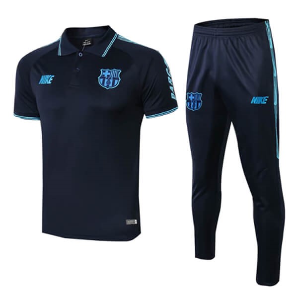 Polo Conjunto Completo Barcelona 2019-2020 Negro Azul